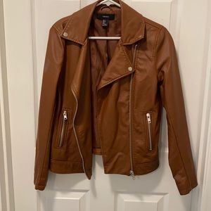 Faux Leather Brown Jacket
